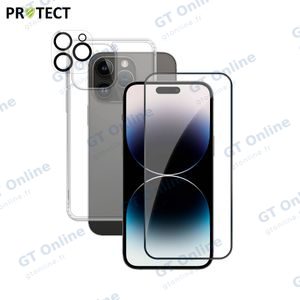 Pack de Protection Coque + Protection Lentille + Verre Trempé PROTECT pour Apple iPhone 14 Pro Max Transparent