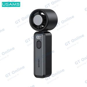 Mini Ventilateur Portable Usams ZB362 Affichage Numérique & Refroidissement Glacé 2000mAh Noir