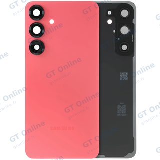 Vitre arrière pour Samsung Galaxy S25 Plus 5G (pack service origine, rouge corail)