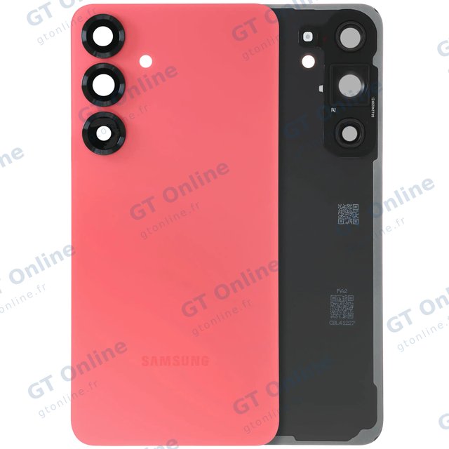 Vitre arrière pour Samsung Galaxy S25 Plus 5G (pack service origine, Coral Red)