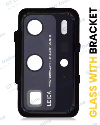 Lentille de caméra arrière avec support pour Huawei P40 Pro (noir)