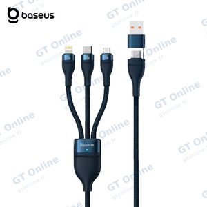 Câble Data Multi Baseus Flash Series II USB + Type-C vers Type-C + MicroUSB + Lightning 100W (1.2m) CASS030103