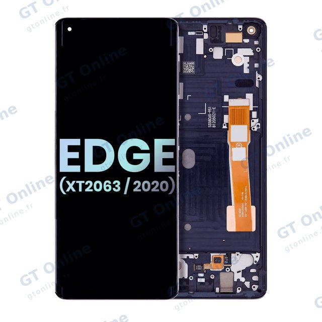Écran OLED avec châssis pour Motorola Edge 5G (XT2063 / 2020) (origine, Midnight Magenta)