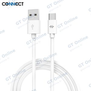 Câble Data USB vers USB-C CONNECT MC-CCB1 15W (1m) Blanc