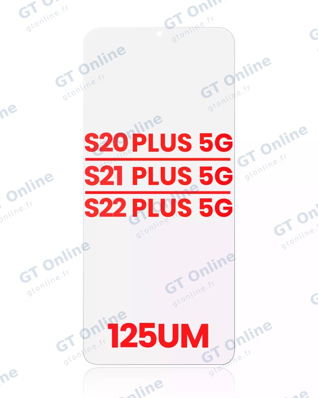 Film OCA pour Samsung Galaxy S20 Plus 5G / S21 Plus 5G / S22 Plus 5G (lot de 10, 125 µm)
