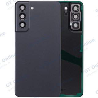 Vitre arrière pour Samsung Galaxy S21 FE 5G (sans logo, compatible premium, graphite)