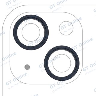 Anneau de contour de caméra arrière pour Apple iPhone 13 / 13 Mini (lot de 2, minuit, lot de 10)