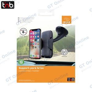 Support Smartphone pour Voiture T'nb Pare-Brise CARHOLDBK2 Noir — vue 3