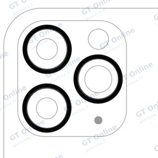 Anneau de contour de caméra arrière pour Apple iPhone 11 Pro / 11 Pro Max (gris sidéral, lot de 3, lot de 10)