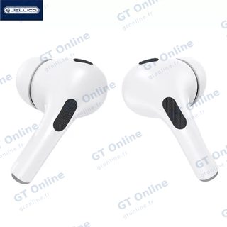 Écouteurs sans fil Bluetooth JELLICO AirBlue Pro 3 avec écran tactile — blanc