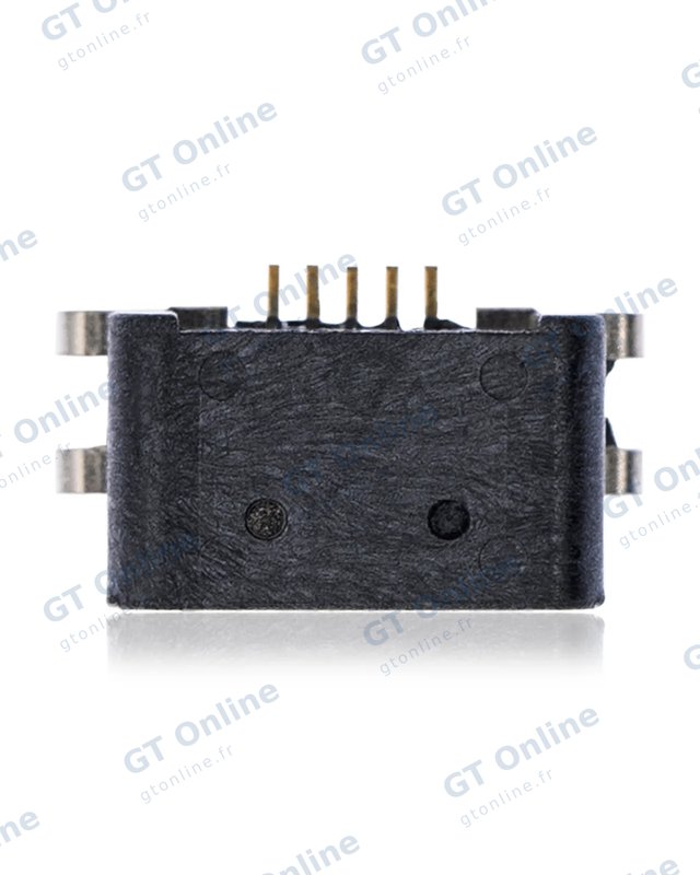 Connecteur de charge à souder — format Micro B, 5 broches, 4 points de fixation (C131)
