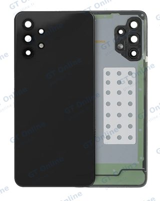 Vitre arrière pour Samsung Galaxy A32 4G (A325 / 2021) (pack service origine, noir Awesome)