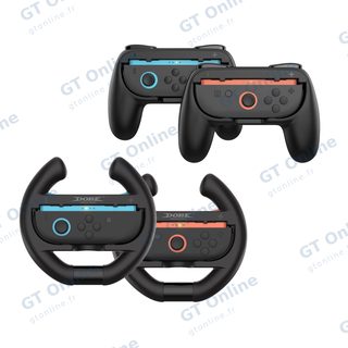 Kit Grip 4 pièces pour Nintendo Switch 2 (2 poignées et 2 volants) DOBE TNS-5109 — noir