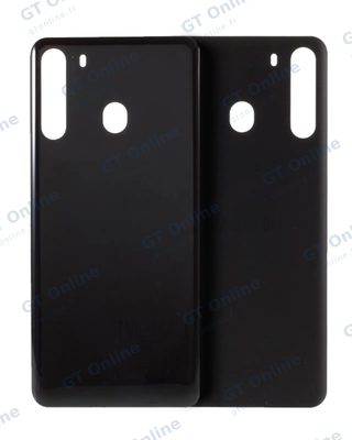 Vitre arrière pour Samsung Galaxy A21 (A215 / 2020) (pack service origine, noir)