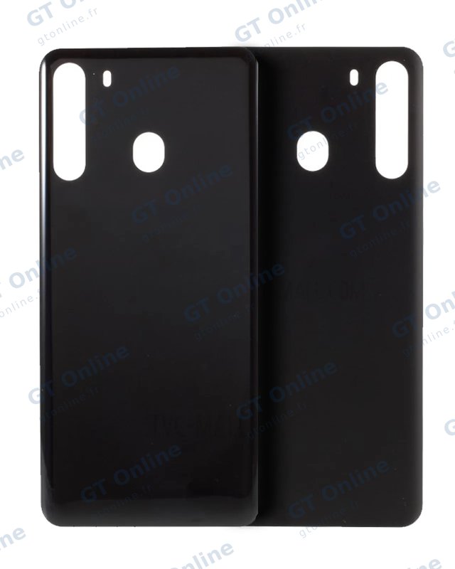 Vitre arrière pour Samsung Galaxy A21 (A215 / 2020) (pack service origine, noir)
