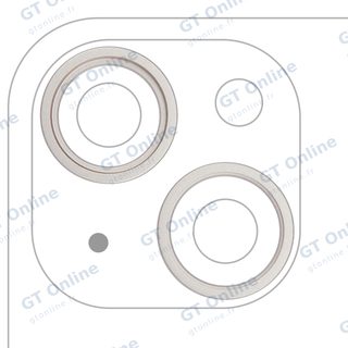 Anneau de contour de caméra arrière pour Apple iPhone 14 / 14 Plus (lumière stellaire, lot de 2)