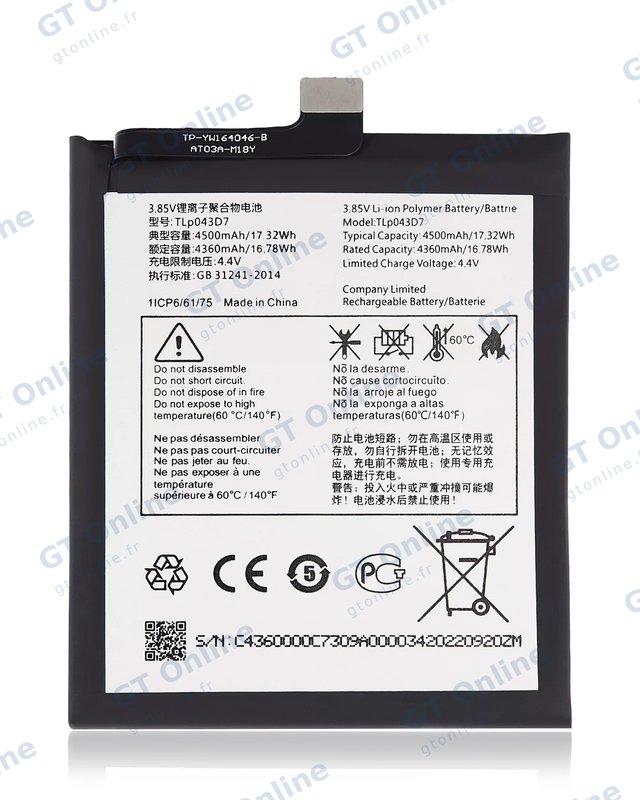 Batterie pour TCL 20 Pro 5G / 30 V 5G / 20 5G / 20L Plus (Tlp043D7)