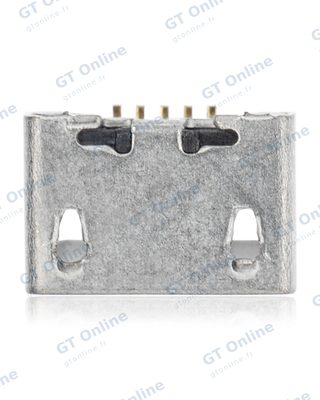 Connecteur de charge à souder — format Micro B, 5 broches, 6 points de fixation (C146)