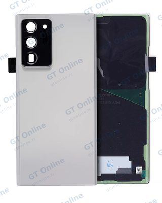 Vitre arrière avec lentilles de caméra pour Samsung Galaxy Note 20 Ultra (pack service origine, blanc Mystic) — vue 1