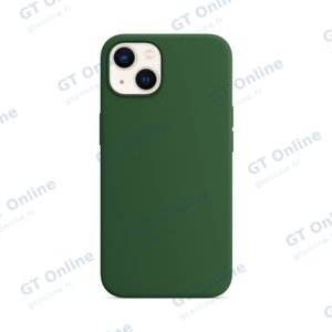 Coque Silicone Compatible pour Apple iPhone 13 (#52) Vert Foncé