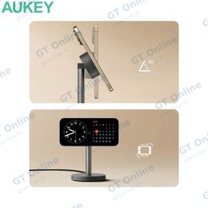 Station de Charge sans Fil AUKEY Qi2.2 MagFusion 1X LC-MC111 Gris — vue 4