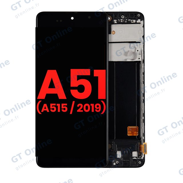 Écran OLED avec châssis pour Samsung Galaxy A51 4G (A515 / 2019) (6.46") (compatible premium, toutes couleurs)
