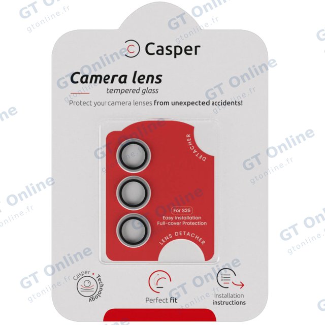 Protection de lentilles de caméra pour Samsung Galaxy S25 (Clear Rings)