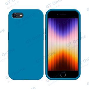 Coque Silicone Compatible pour Apple iPhone 7/iPhone 8/iPhone SE (2nd Gen)/iPhone SE (3e Gen) (#16) Bleu Ciel