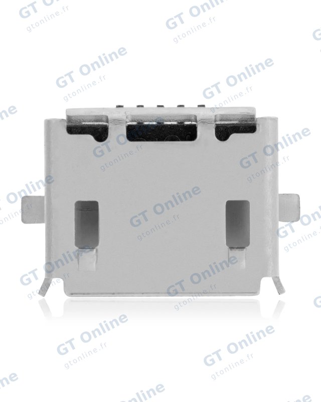 Connecteur de charge à souder — format Micro B, 5 broches, 2 points de fixation (C025)