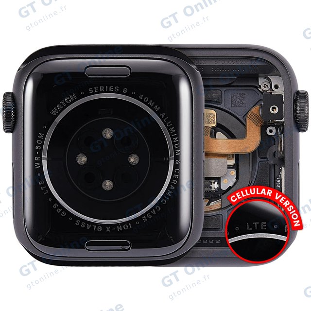 Châssis pour Apple Watch Series 6 (40MM) (origine d'occasion — grade A, Cellular Version, Aluminum / Space Black)