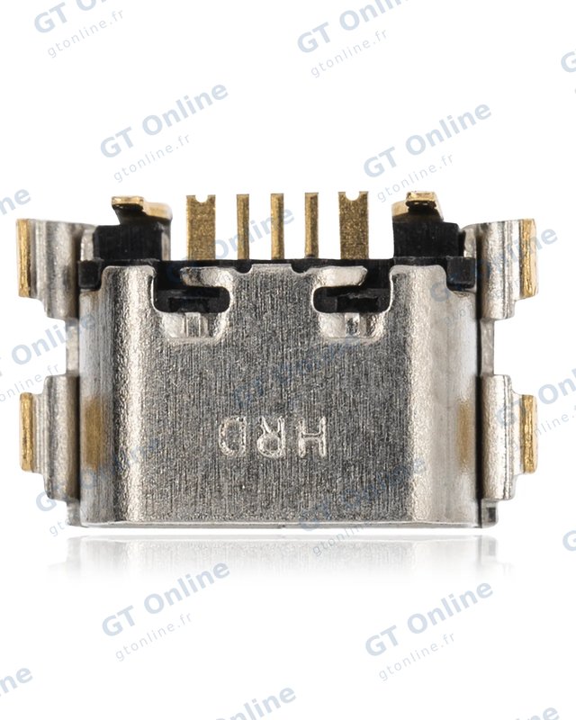 Connecteur de charge à souder — format Micro B, 5 broches, 6 points de fixation (C238)
