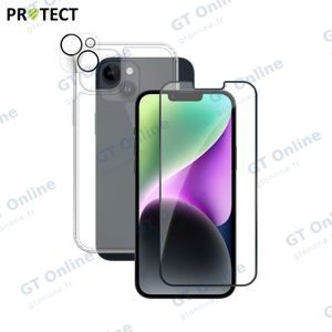 Pack de Protection Coque + Protection Lentille + Verre Trempé PROTECT pour Apple iPhone 14 Plus Transparent