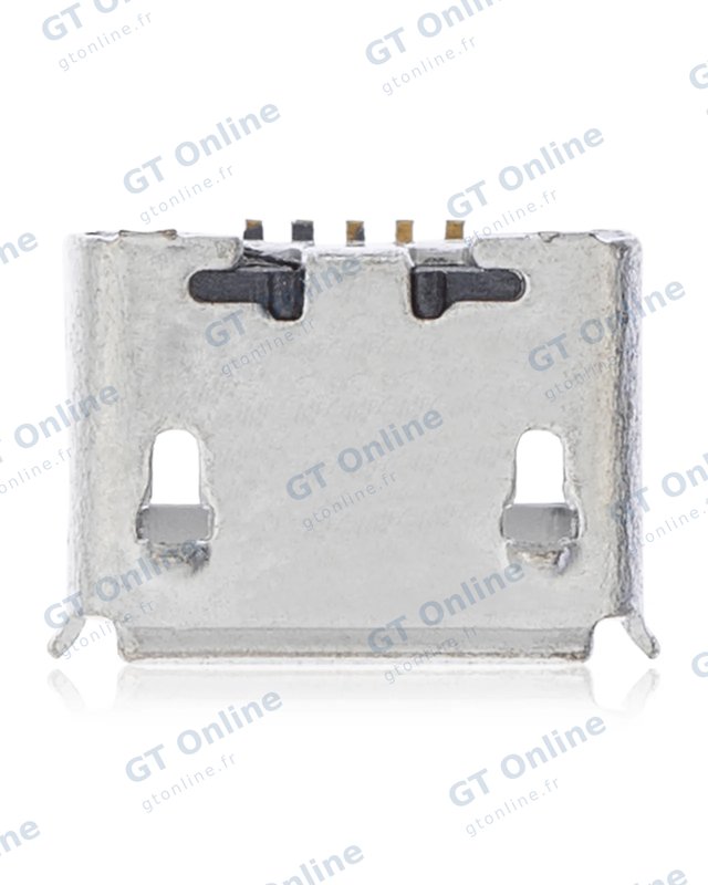 Connecteur de charge à souder — format Micro B, 5 broches, 4 points de fixation (C156)