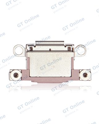 Connecteur de charge nu à souder pour Apple iPhone 15 / 15 Plus (rose, lot de 10) — réf. 107082130677