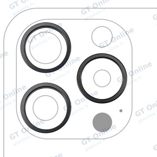 Anneau de contour de caméra arrière pour Apple iPhone 15 Pro Max (titane noir, lot de 3)