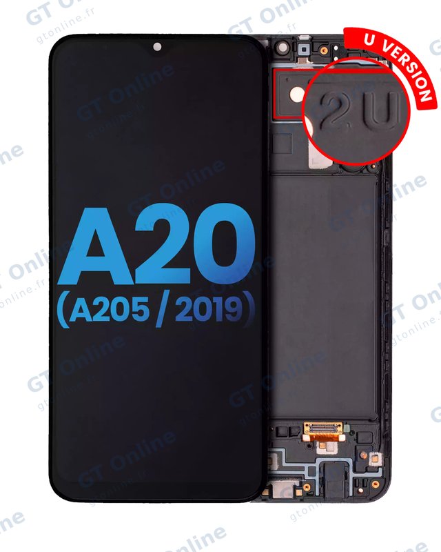 Écran pour Samsung Galaxy A20 (A205 / 2019) (U Version, Aftermarket: Incell, toutes couleurs)