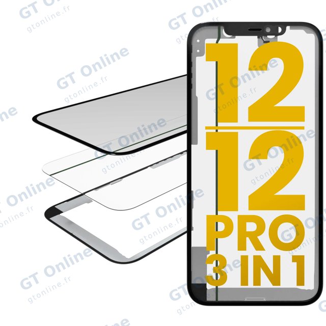 Vitre d’écran avec OCA pour Apple iPhone 12 / 12 Pro (OCA Master)