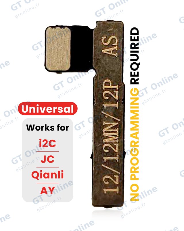 Nappe tag-on de batterie pour Apple iPhone 12 / 12 Mini / 12 Pro (AmpSentrix) (With I2C, JCID, Qianli)