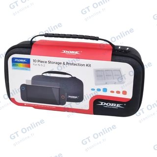 Kit d’accessoires 10 pièces pour Nintendo Switch 2 (housse, coque, boîtier de cartes, capuchons) DOBE TNS-5112 — noir