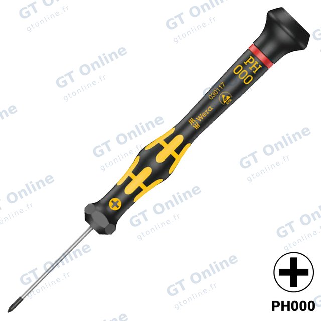 Tournevis Wera Kraftform Micro 1550 ESD Phillips PH000 × 40 mm