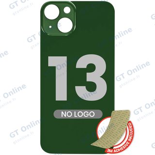 Vitre arrière pour Apple iPhone 13 (No Logo / Large Camera Hole, vert)
