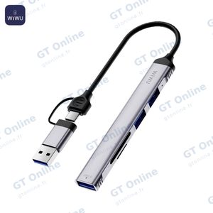 Hub Wiwu ZOLO Wi-HB003 5 en 1 Type-C & USB Gris
