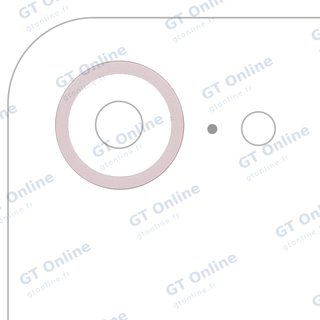 Anneau de contour de caméra arrière pour Apple iPhone 17e (rose pâle, lot de 10)