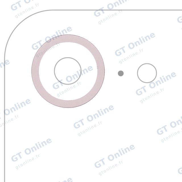 Anneau de contour de caméra arrière pour Apple iPhone 17e (Soft Pink, lot de 10)