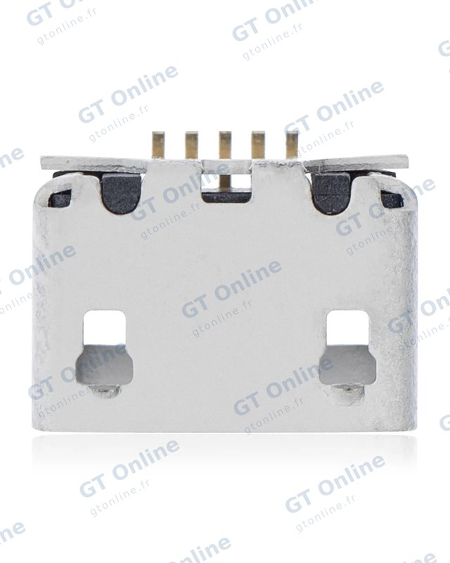 Connecteur de charge à souder — format Micro B, 5 broches, 4 points de fixation (C178)