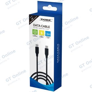 Câble USB-C vers USB-C 1,5 m pour PlayStation 5 DOBE TP5-35102 — noir