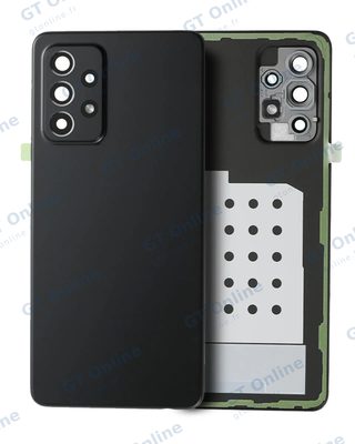 Vitre arrière pour Samsung Back Cover Glass With Camera Lens Samsung Galaxy A52 5G (A526 / 2021) (pack service origine, Awesome Black)