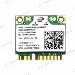 Carte WiFi PCI-E Intel Centrino Avenced-N 6235ANHMW + Bluetooth (300 Mbps)