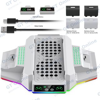 Support et station de charge pour Xbox Series S / Series X et 2 manettes DOBE TYX-3612 — blanc