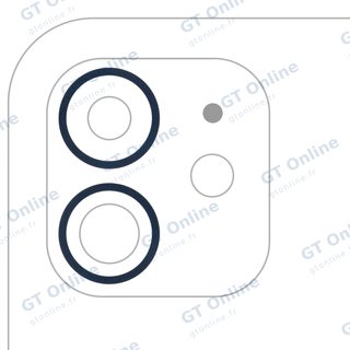 Anneau de contour de caméra arrière pour Apple iPhone 12 / 12 Mini (bleu, lot de 2, lot de 10)